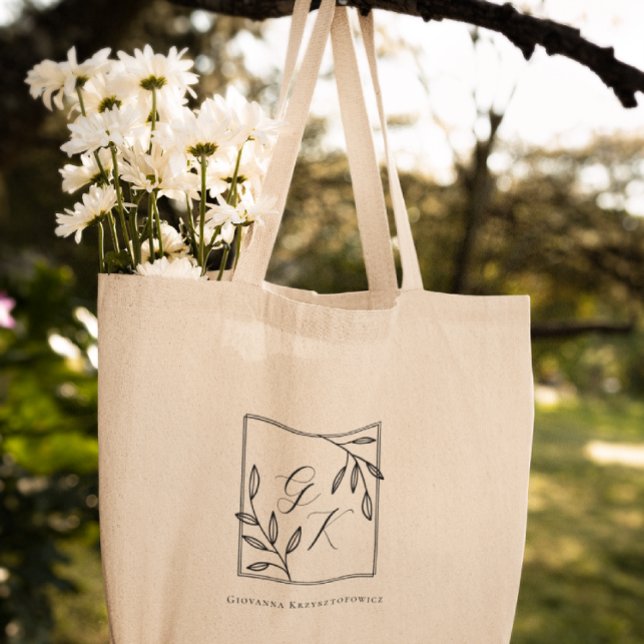 Bolso De Tela Crest Botánico | Monograma Atemporal (Subido por el creador)