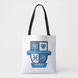 Bolso De Tela Crest de cumpleaños de Piscis™ para el 1-20 de mar