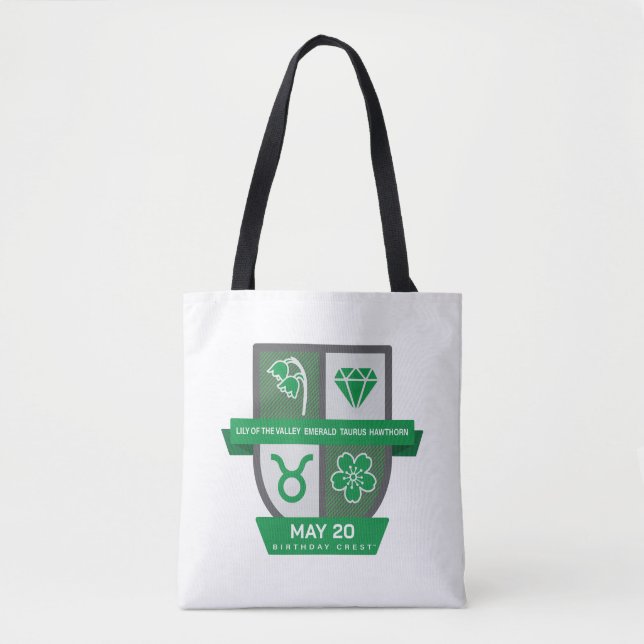 Bolso De Tela Crest de cumpleaños de Tauro™ para 1-20 de mayo (Anverso)