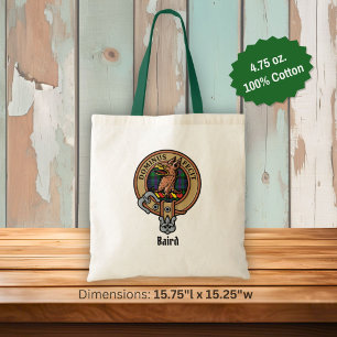 Bolso De Tela Crest del Clan Baird sobre Tartán