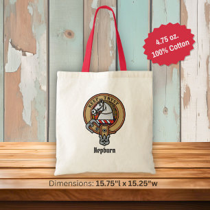 Bolso De Tela Crest del clan Hepburn sobre tartán