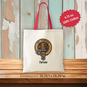 Bolso De Tela Crestón del Clan Christie sobre Tartán
