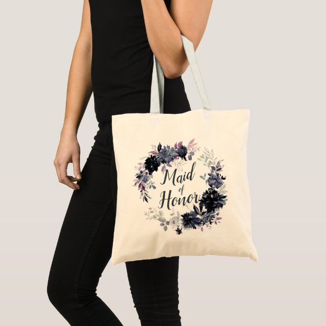 Bolso De Tela Criada de honor floral nocturna (Anverso (producto))