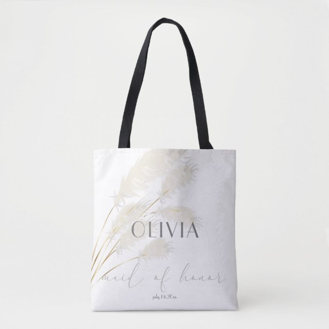 Bolso De Tela Criada de Honor Ivory Pampas (Anverso)