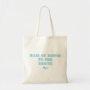 Bolso De Tela Criada del azul del tote del honor