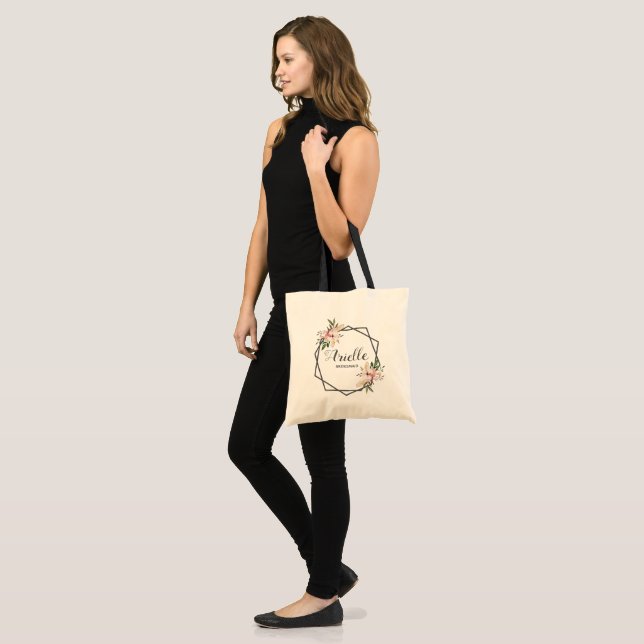 Bolso De Tela Criada personalizada de la dama de honor de la (Anverso (modelo))