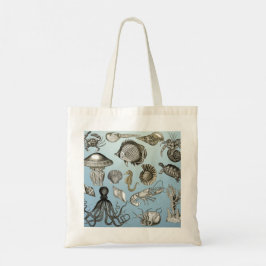 Bolso De Tela Criaturas marinas de Ernst Haeckel Print