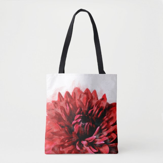 Bolso De Tela Crímenes de acuarela de Dahlia en negrita (Anverso)