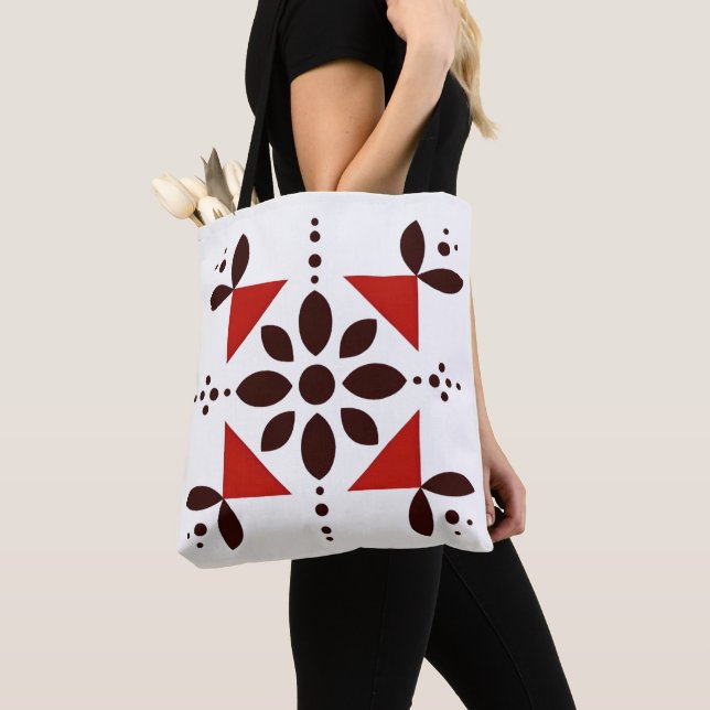 Bolso De Tela Crimson Petal Burst Tote Bag