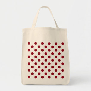 Bolso De Tela Crimson Red Polka Doce Círculos