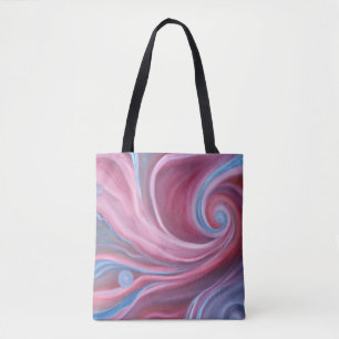 Bolso De Tela Crimson Swirl Tote Bag
