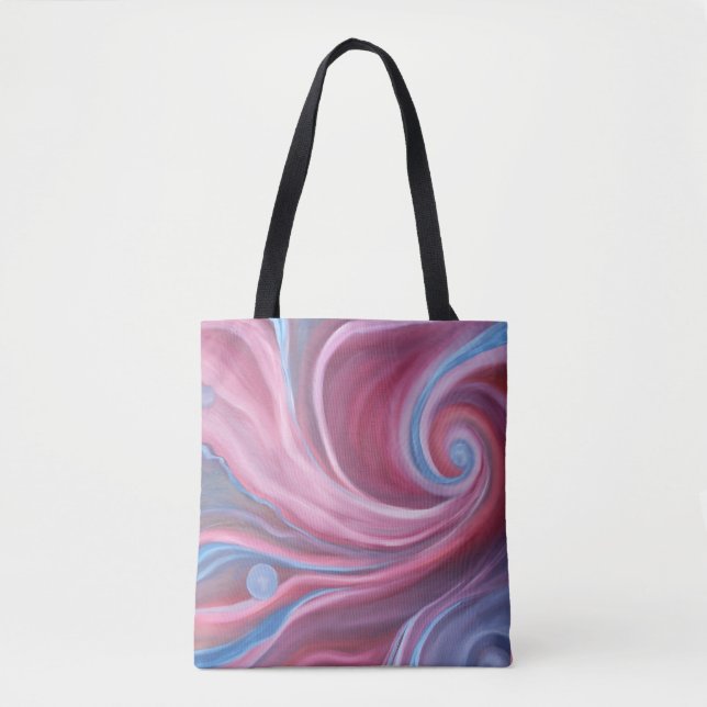 Bolso De Tela Crimson Swirl Tote Bag (Anverso)