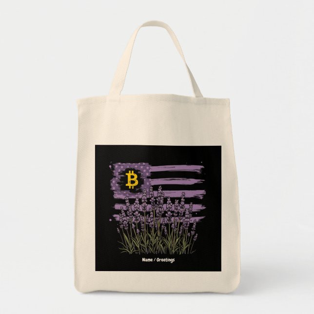 Bolso De Tela Cripta divertida de la revolución BTC de Bitcoin d (Frente)