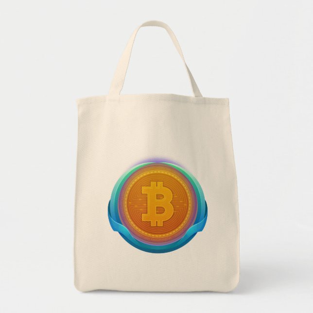 BOLSO DE TELA CRIPTOMONEDA BITCOIN (Frente)
