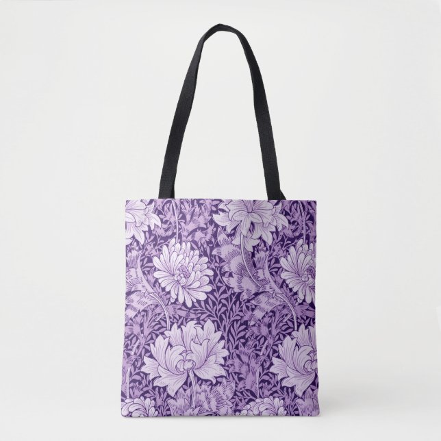 Bolso De Tela Crisantemo morado, William Morris (Anverso)