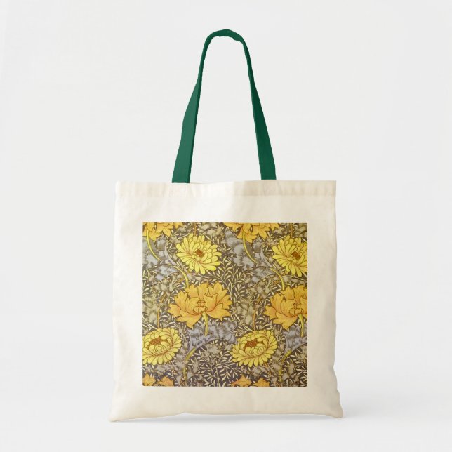 Bolso De Tela crisantemo por William Morris (Frente)