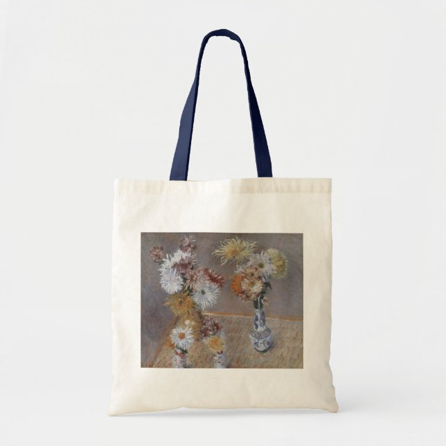 Bolso De Tela Crisantemos por Gustave Caillebotte (Frente)