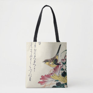 Bolso De Tela Crisantemos y Rén, Hiroshige, Ukiyo-e
