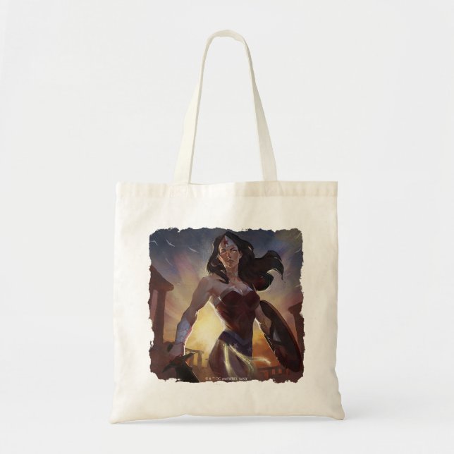 Bolso De Tela Crisis infinita Ilustracion de mujer maravilla (Frente)