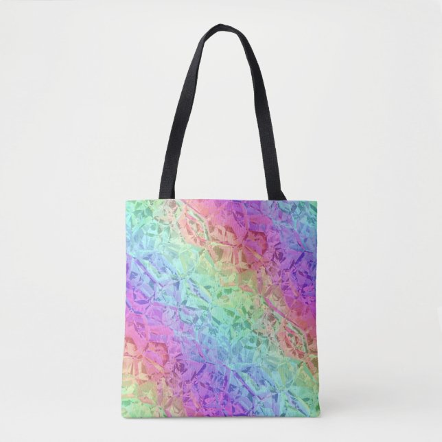 Bolso De Tela cristal de arco iris congelado: (Anverso)