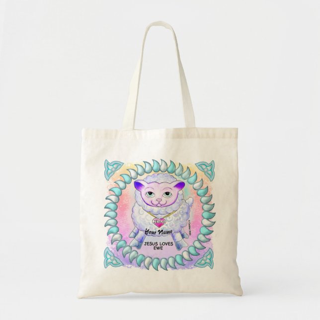 Bolso De Tela Cristian Jesús Te Ama  (Frente)