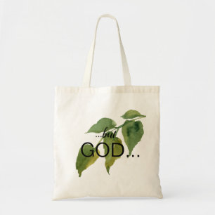 Bolso De Tela Cristiano "...pero DIOS..." Foliage