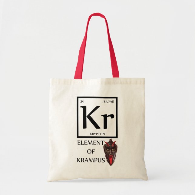 Bolso De Tela cristmas del krampus (Frente)
