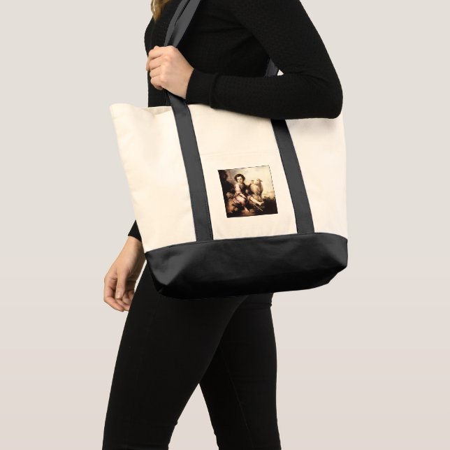 Bolso De Tela Cristo El Buen Pastor (Anverso (producto))