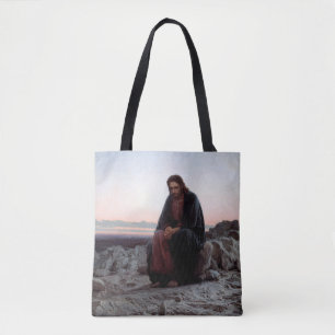 Bolso De Tela Cristo en el salvaje, Ivan Kramskoi
