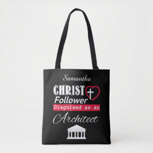 Bolso De Tela Cristo seguidor disfrazado de arquitecto cristiano