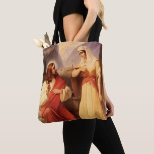 Bolso De Tela Cristo y la samaritana por Christian Schleisner