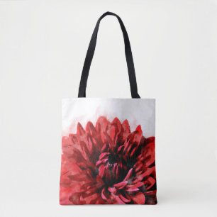 Bolso De Tela Críticas de color de agua de Dahlia