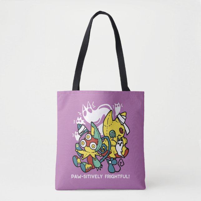 Bolso De Tela Críticos gatos de Halloween: arte fascinante (Anverso)