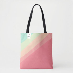 Bolso De Tela Critter de arcoiris suave en rosa, Naranja y verde