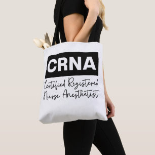 Bolso De Tela CRNA, una enfermera anestesista certificada