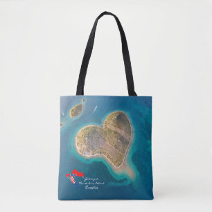 Bolso De Tela Croacia   Hrvatska   Galešnjak, Heart Love Island