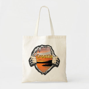 Bolso De Tela Croacia Sunset Slatine Island Beach Art