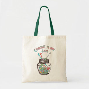 Bolso De Tela "Crochet es mi mermelada"