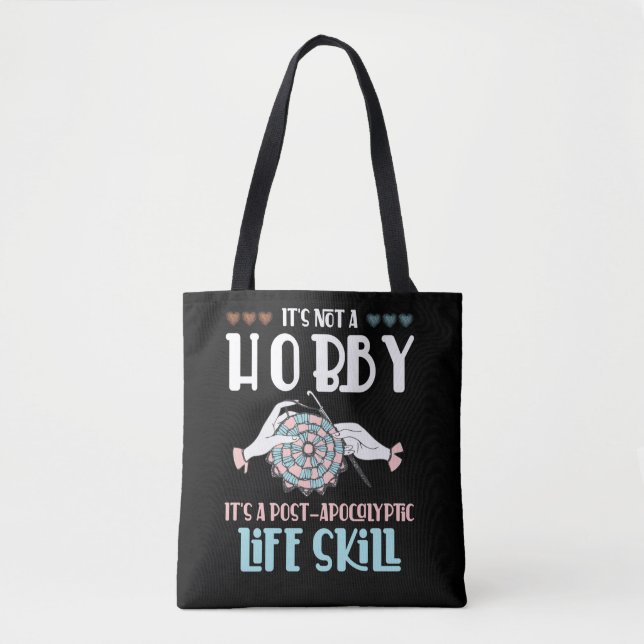 Bolso De Tela Crochet Hobby Crafting Yarn Lover (Anverso)
