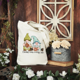 Bolso De Tela Crochet More Worldwide less Tote Bag with Cute Gno