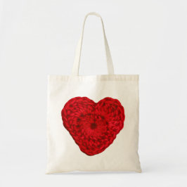 Bolso De Tela Crochet Yarn Heart ・ Artesanías hechas a mano