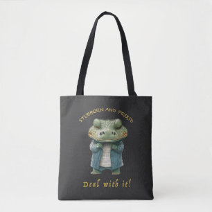 Bolso De Tela Crocodile Stubborn Deal With It Atima Diversión Ad