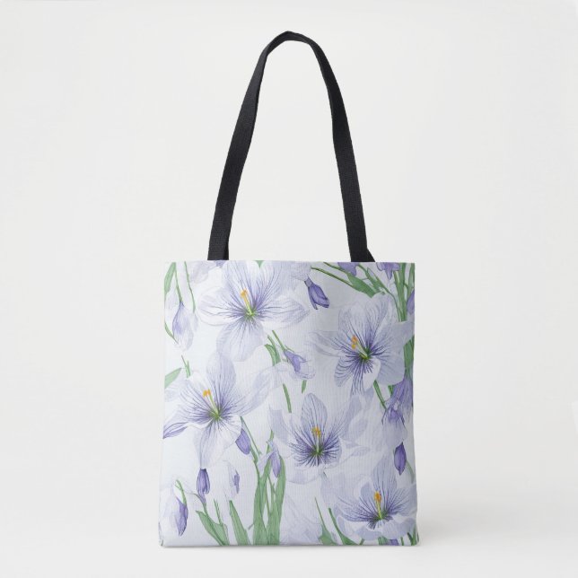 Bolso De Tela Crocus Flowers (Anverso)