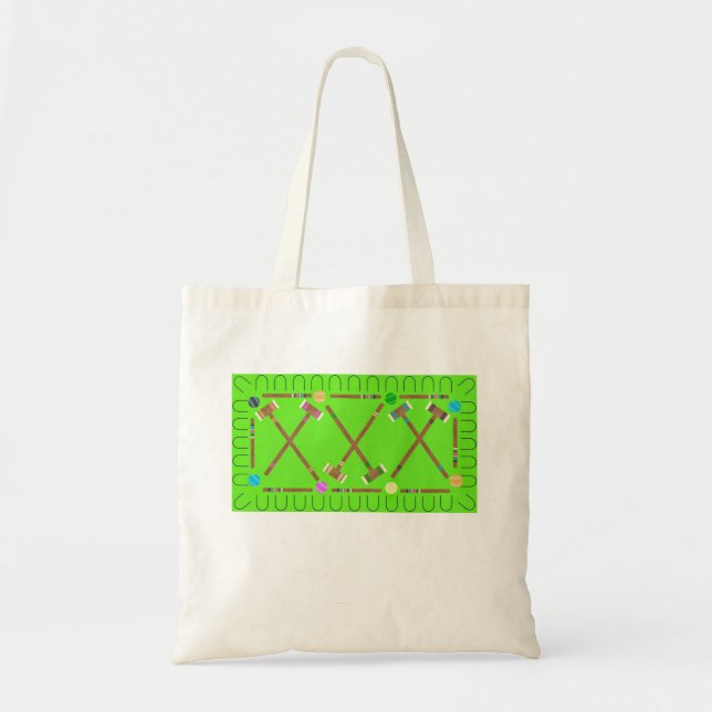 Bolso De Tela Croquet Tote Bag (Frente)