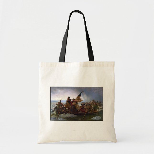 Bolso De Tela Crossing Delaware 1776: General George Washington (Frente)