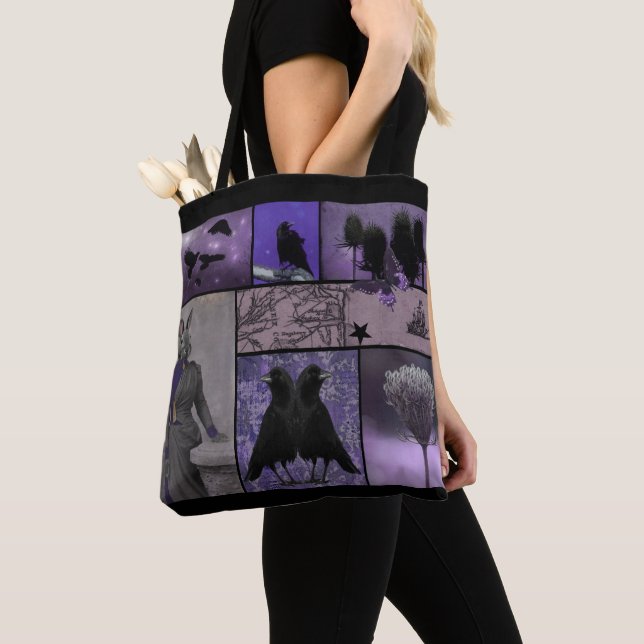 Bolso De Tela Crow, Conejo Y Otros (Detalle)