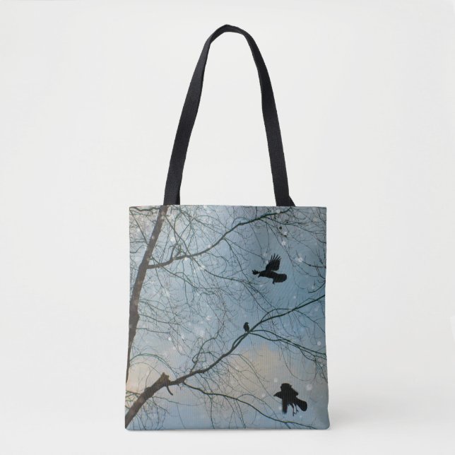 Bolso De Tela Crows de invierno (Anverso)