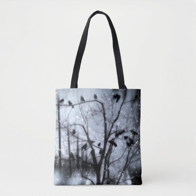 Bolso De Tela Crows IN Snowfall (Anverso)