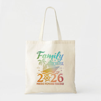 Bolso De Tela Crucero Familiar 2026 Tropical Colorido