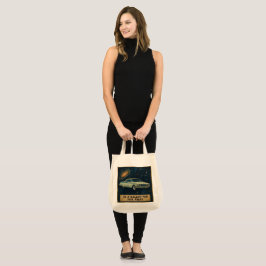 Bolso De Tela Crucero Retro en el Espacio Profundo